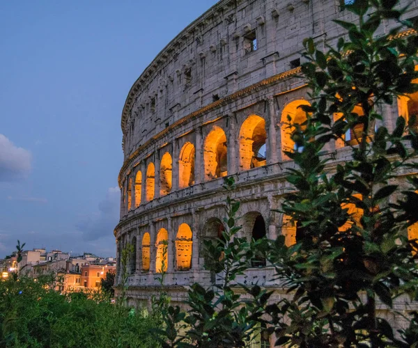 Colisée Coucher Soleil Rome Italie — Photo