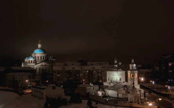 Kazan Nella Notte Inverno Russia — Foto Stock