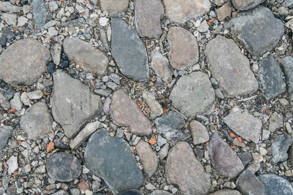 Pierres Ancien Pavement Apparues Raison Faible Profondeur Volga Kazan Russie — Photo