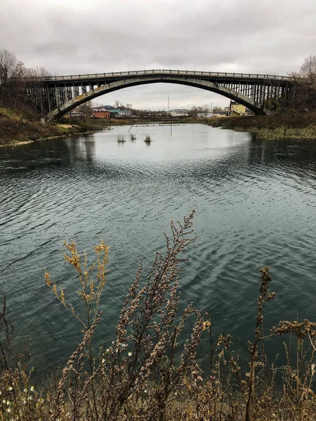 Antiguo Puente Jorobado Distrito Kirovsky Kazán Rusia Puente Estado Emergencia — Foto de Stock