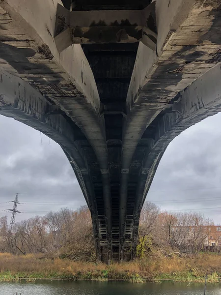 Antiguo Puente Jorobado Distrito Kirovsky Kazán Rusia Puente Estado Emergencia — Foto de Stock