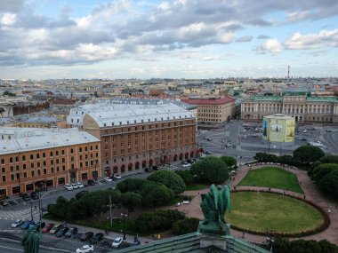 Yaz günü Saint Petersburg hava manzarası