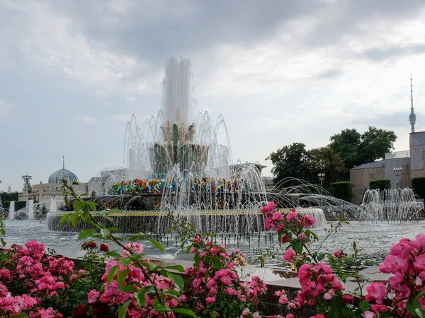 Fontein Stenen Bloem All Russian Exhibition Center All Russian Exhibition — Stockfoto