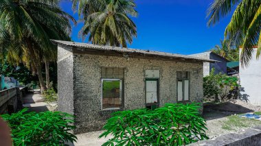 Maldivler, bir ıssız ada Adaaran seçin Meedhupparu Hint Okyanusu'nda bir mercan ev