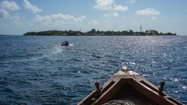 Båttur Till Maldiverna Adaaran Select Meedhupparu Indiska Oceanen — Stockfoto