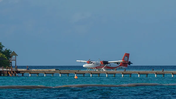 Sjöflygplan Maldiverna Öde Adaaran Select Meedhupparu Indiska Oceanen — Stockfoto