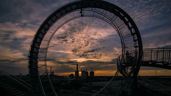 Készült Fény Fém Tigris Teknős Magic Mountain Duisburg Németország — Stock Fotó