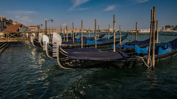 Flera Gondoler Venedig Den Markus Platz — Stockfoto