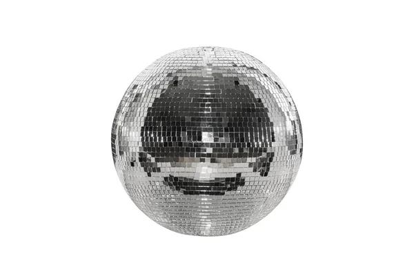 Disco Ball Isolated White Background Spherical Object Mirror Surface Mirror — Stock Photo, Image