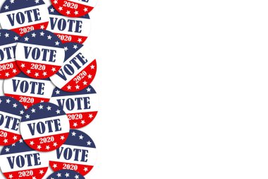 Birleşik Devletler 'de 2020 Başkanlık Seçimi. Seçimlerde oy kullanma simgesi. Amerika Birleşik Devletleri 'nde başkanlık seçimleri. Boşluğun bir kopyasıyla oy kullanma düğmeleri