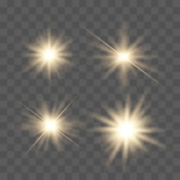 Reihe glühender Lichter — Stockvektor