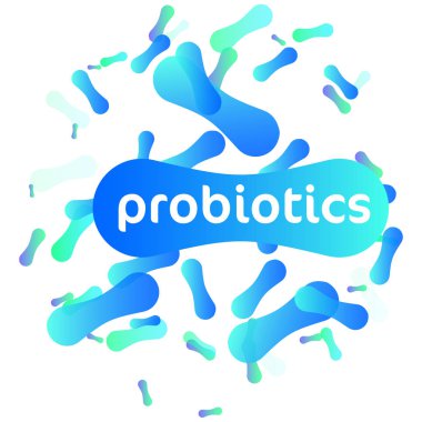 Probiyotik bakteri Logo vektör