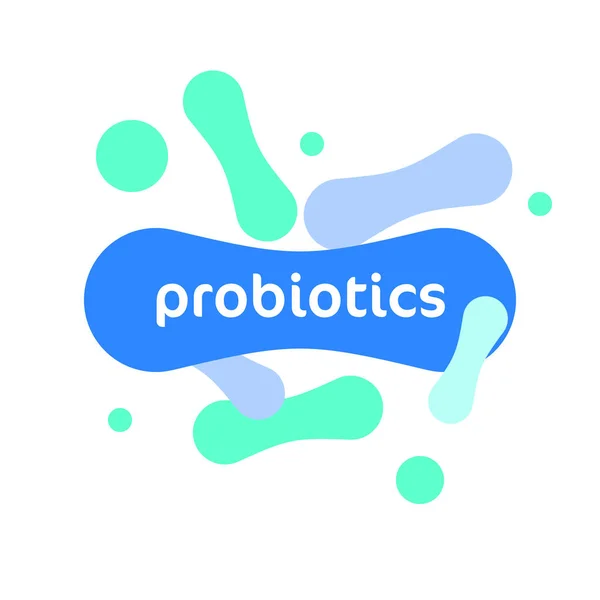 Logotipo del vector de bacterias probióticas — Vector de stock