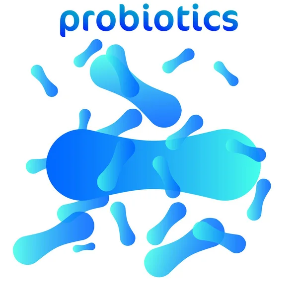 Probiotics Bacteria Vector Logo — Stock Vector