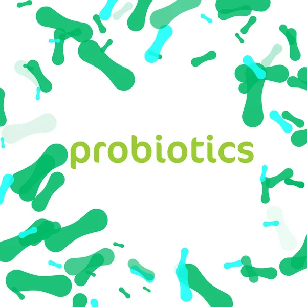 Logotipo del vector de bacterias probióticas — Vector de stock