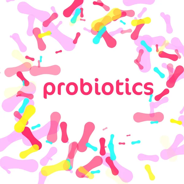 Logotipo del vector de bacterias probióticas — Vector de stock