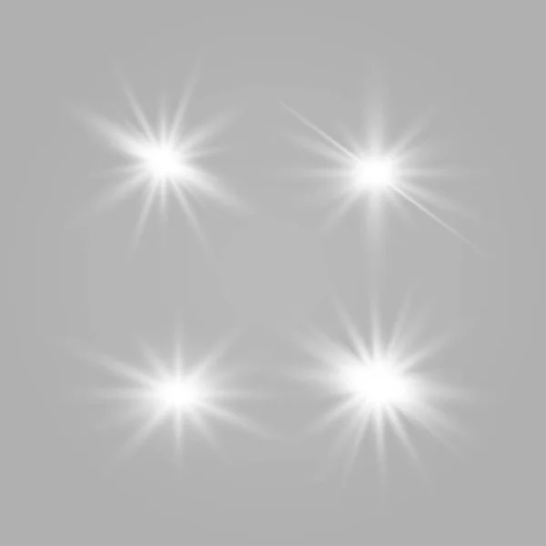 Conjunto de luces brillantes — Vector de stock