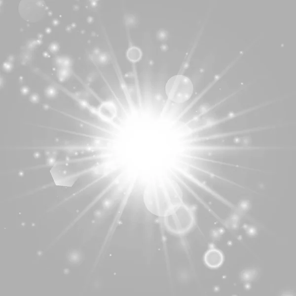 Explosión de luz brillante — Vector de stock
