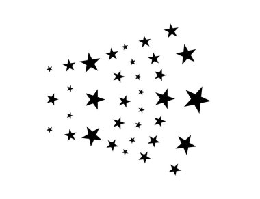 Beyaz bir arka plan üzerinde yıldız. 