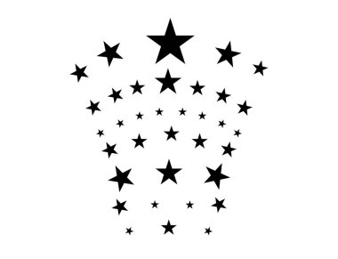 Beyaz bir arka plan üzerinde yıldız. 