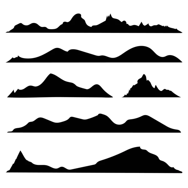 Black and white mountain — Stock Vector