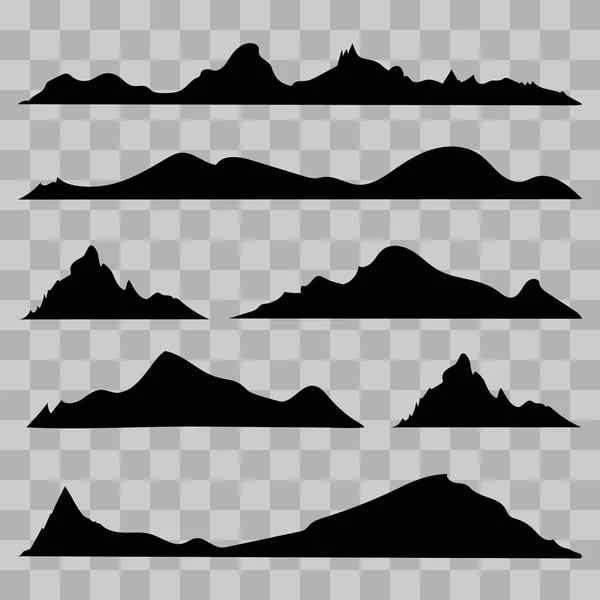 Black and white mountain — Stock Vector