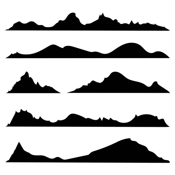 Black and white mountain — Stock Vector