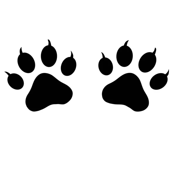 Paw prints. Logo — Stock Vector