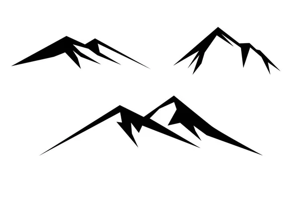 Black and white mountain — Stock Vector