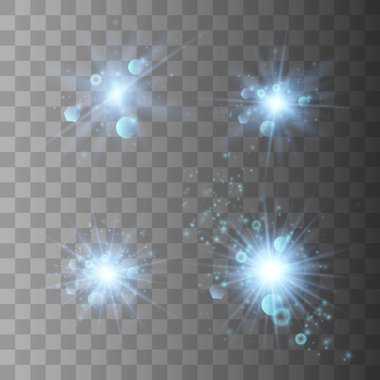 Parlayan ışıklar kümesi