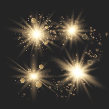 Parlayan ışıklar kümesi