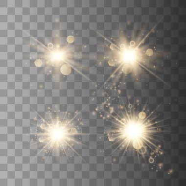 Parlayan ışıklar kümesi