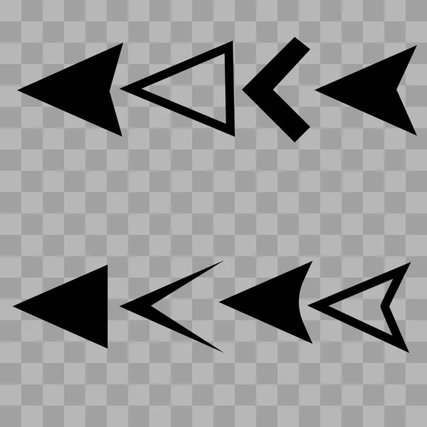Icônes fléchées ou vecteur — Image vectorielle