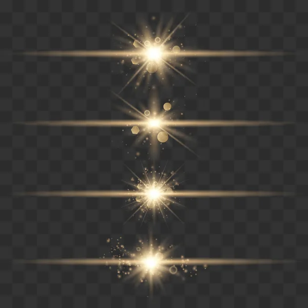 Conjunto de efectos de luz vectorial . — Vector de stock