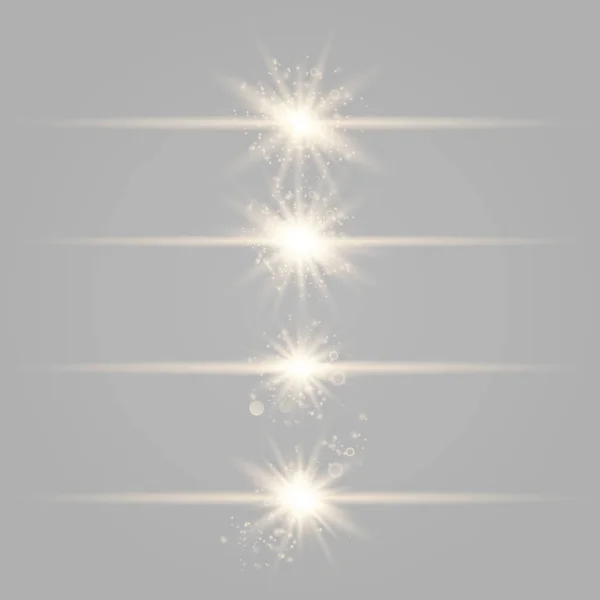 Conjunto de efectos de luz vectorial . — Vector de stock