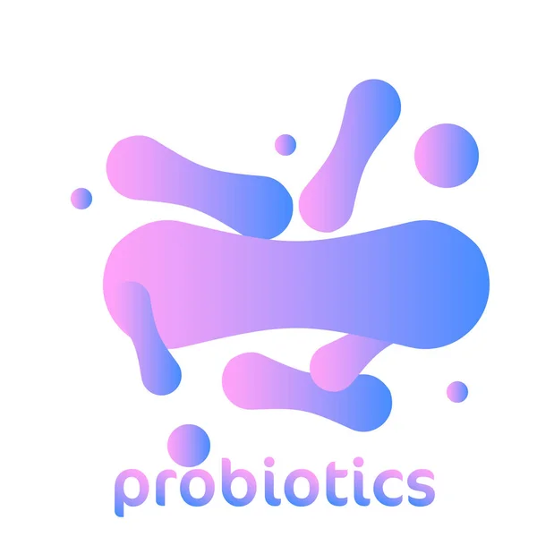 Logotipo del vector de bacterias probióticas — Vector de stock