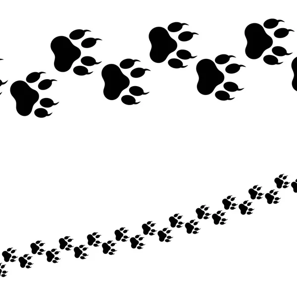 Tlapa logo nebo kočka a pes zvířat zvířecí vektor tlapku — Stockový vektor
