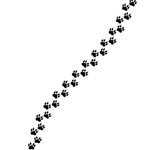 Mancs logó vagy a macska és a Mancs kutya állat kisállat vektor — Stock Vector