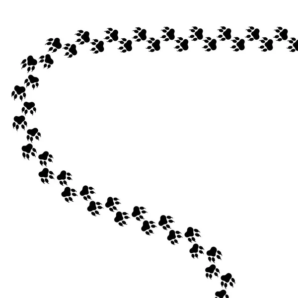 Patte logo ou chat et chien animal animal vecteur patte — Image vectorielle
