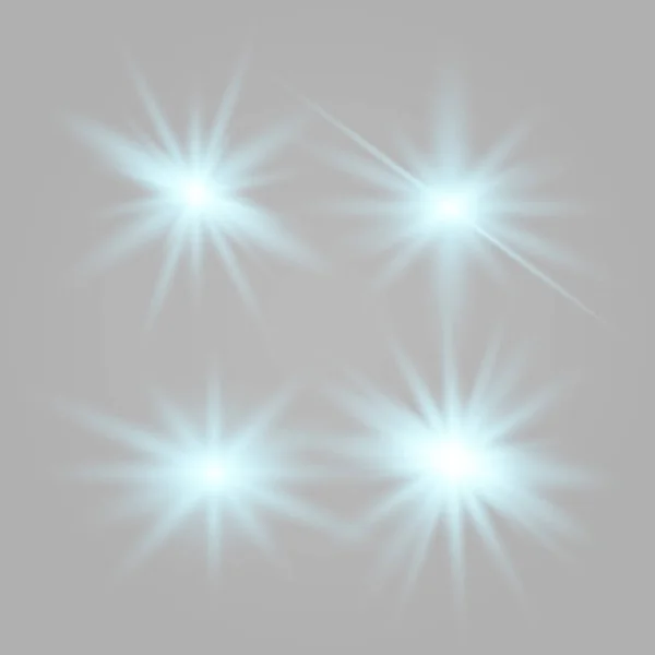 Set of glowing lights — Stock Vector