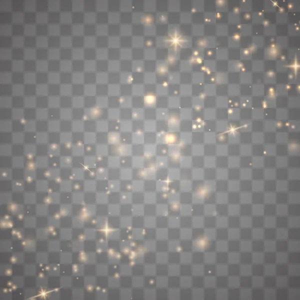 Σκόνη σπινθήρες, χρυσά αστέρια — Διανυσματικό Αρχείο