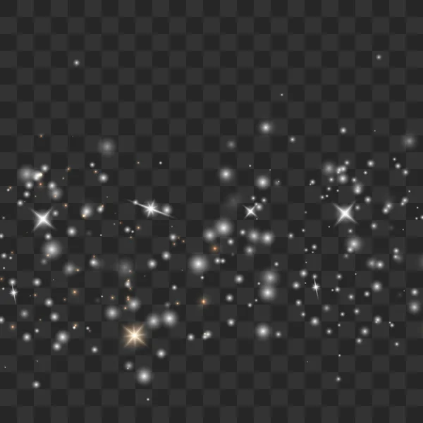 Chispas de polvo, estrellas doradas — Vector de stock