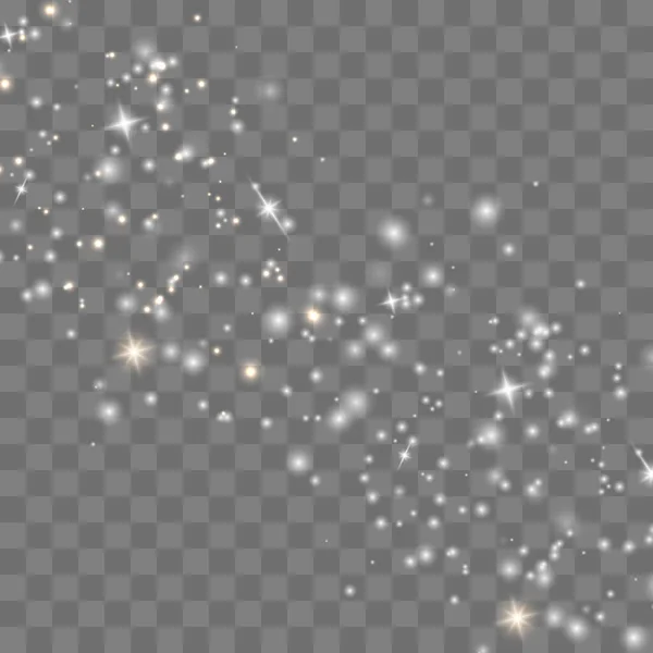 Dammet gnistor, gyllene stjärnor — Stock vektor