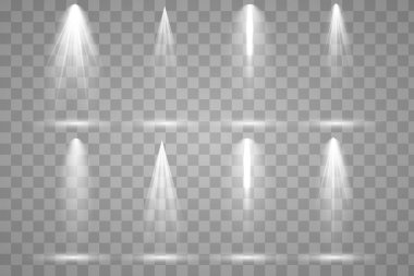 Sahne ışıklarıyla parlak ışıklandırma.