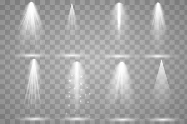 Sahne ışıklarıyla parlak ışıklandırma.