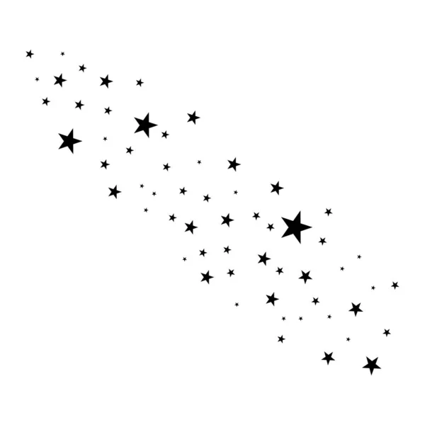 Étoiles sur fond blanc . — Image vectorielle