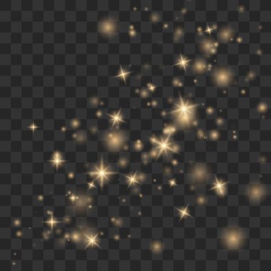 Işıltı ışık efekti, toz.