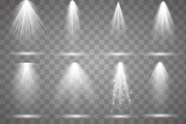 Sahne aydınlatma koleksiyonu, saydam.