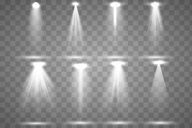 Sahne aydınlatma koleksiyonu, saydam.