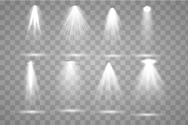 Sahne aydınlatma koleksiyonu, saydam.